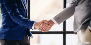 Business men shaking hands